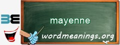 WordMeaning blackboard for mayenne